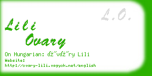 lili ovary business card